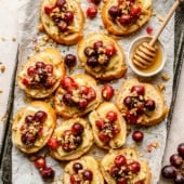 roasted grape and brie crostini