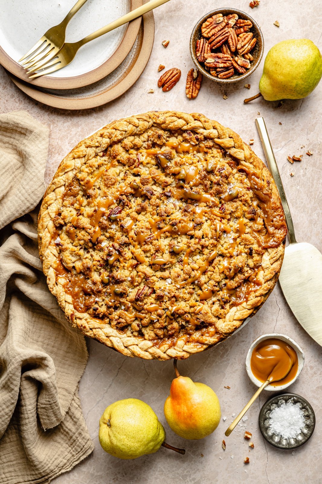 the best pear pie in a pie dish