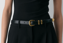 black leather belt