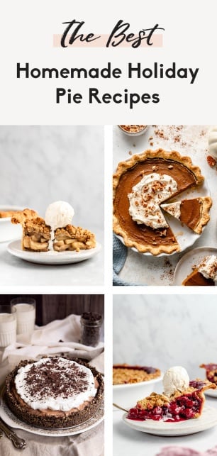 collage of pie recipes