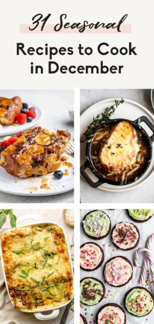 collage of recipes to cook in december