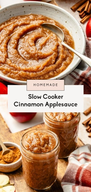 collage of a homemade applesauce recipe