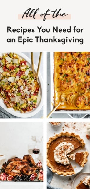 collage of thanksgiving recipes